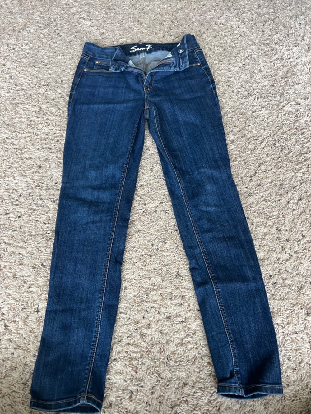 Seven7 Women's Dark Blue Skinny Jeans